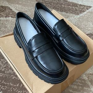 Platform penny loafers